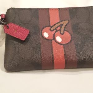 Coach cherries wristlet wallet
